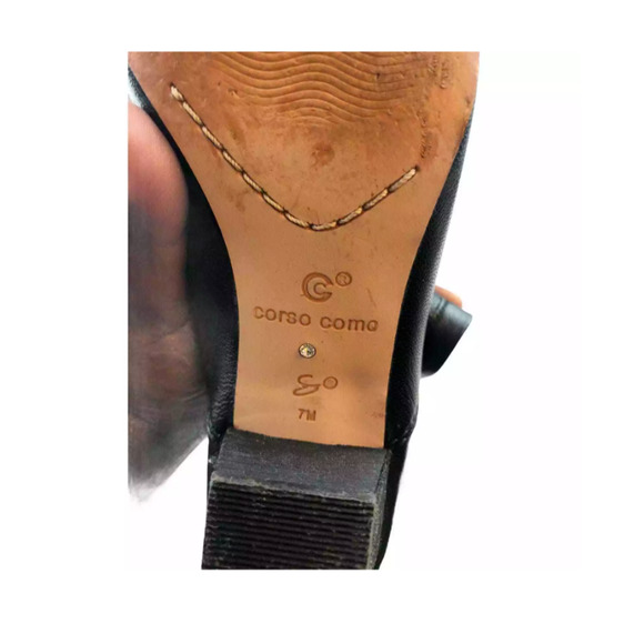 Corso Como Womens Benster Pull On Ankle Boots Black Leather Heeled Size 7M - Picture 7 of 8